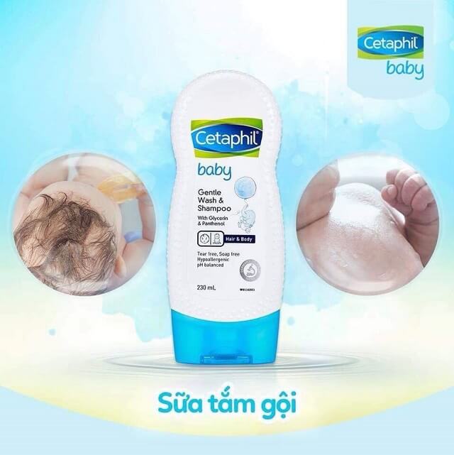 Cetaphil Baby Gentle Wash & Shampoo trị rôm sảy cho bé rất được ưa chuộng